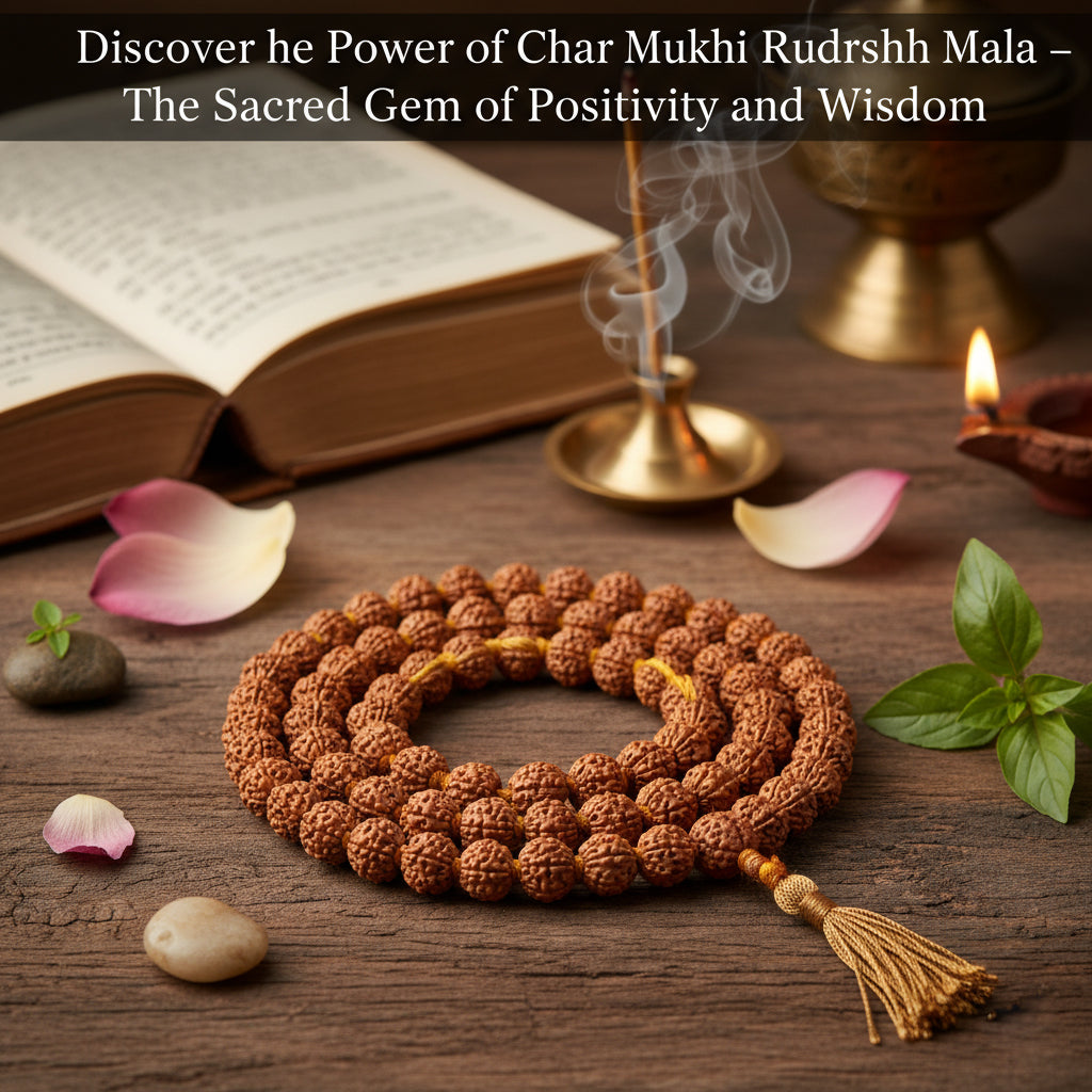 Discover the Power of Char Mukhi Rudraksh Mala – The Sacred Gem of Positivity and Wisdom