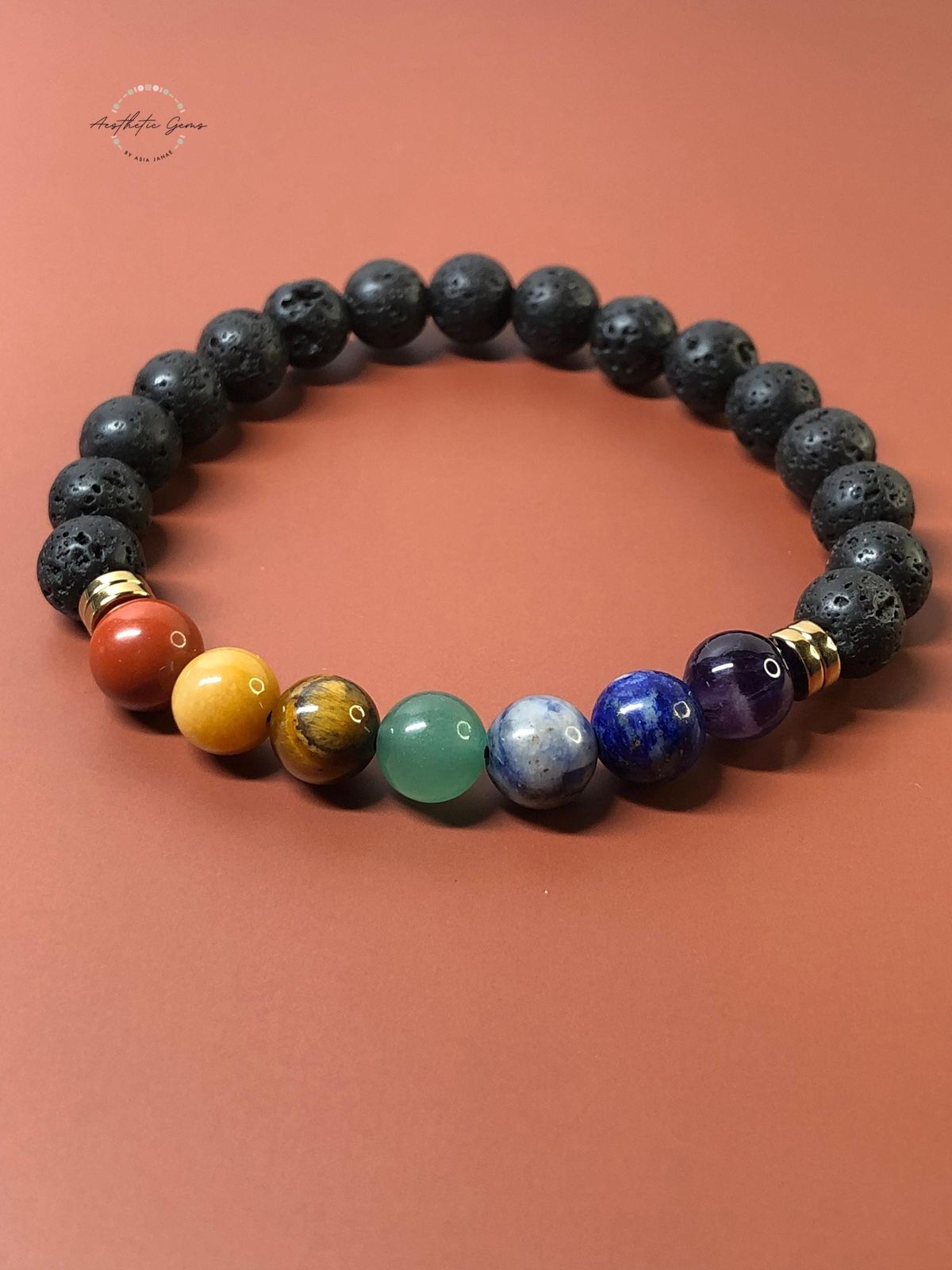 Lava 7 Chakra Bracelet