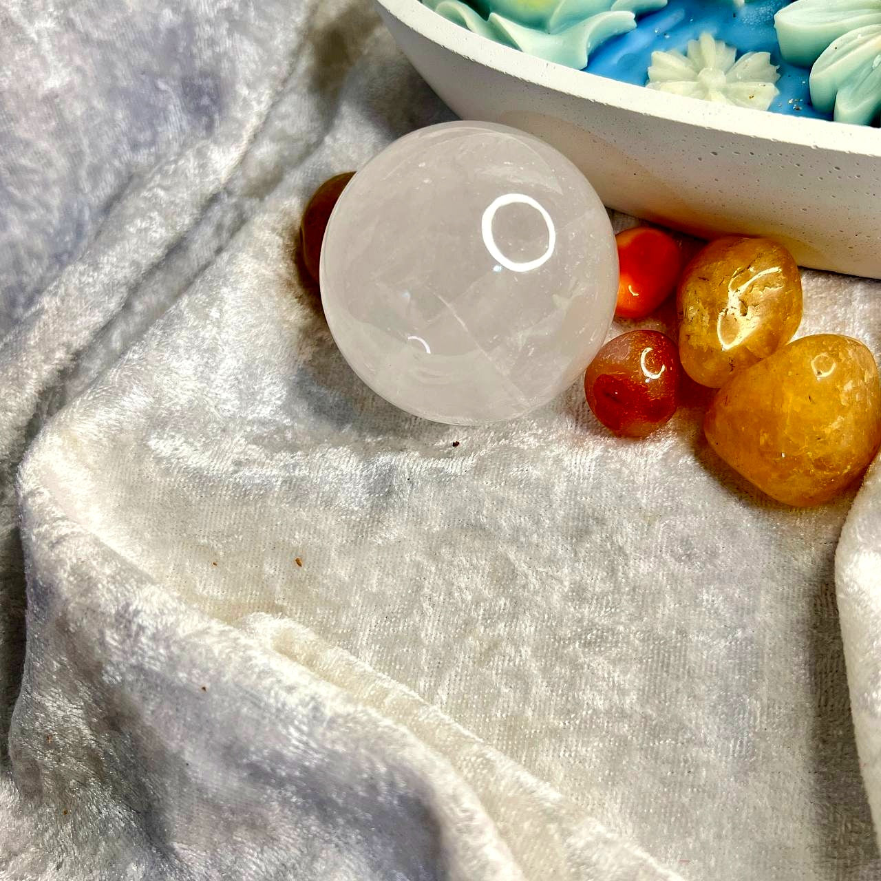 Clear Quartz Ball Enhanced