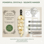 Natural Selenite Crystal Wall Hanging – Home Protection & Negative Energy Cleansing Decor