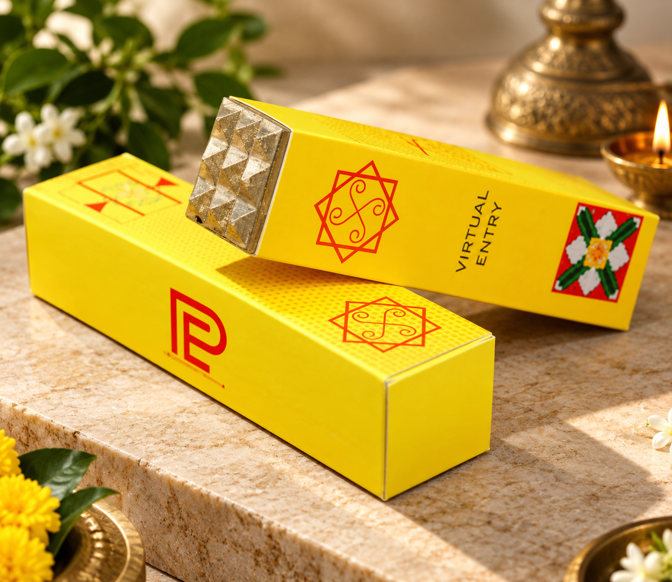 Virtual Entry Vastu Strip with 9 Pyramids – 4 Inch