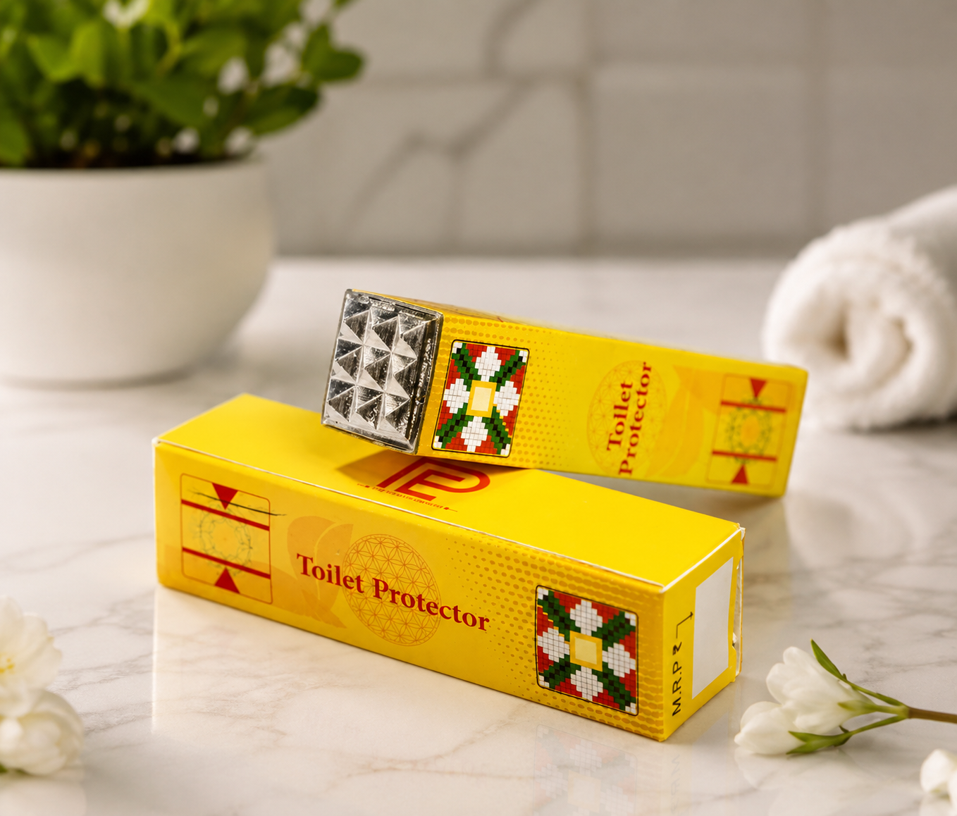 Toilet Protector Vastu Strip with 9 Pyramids – 4 Inch