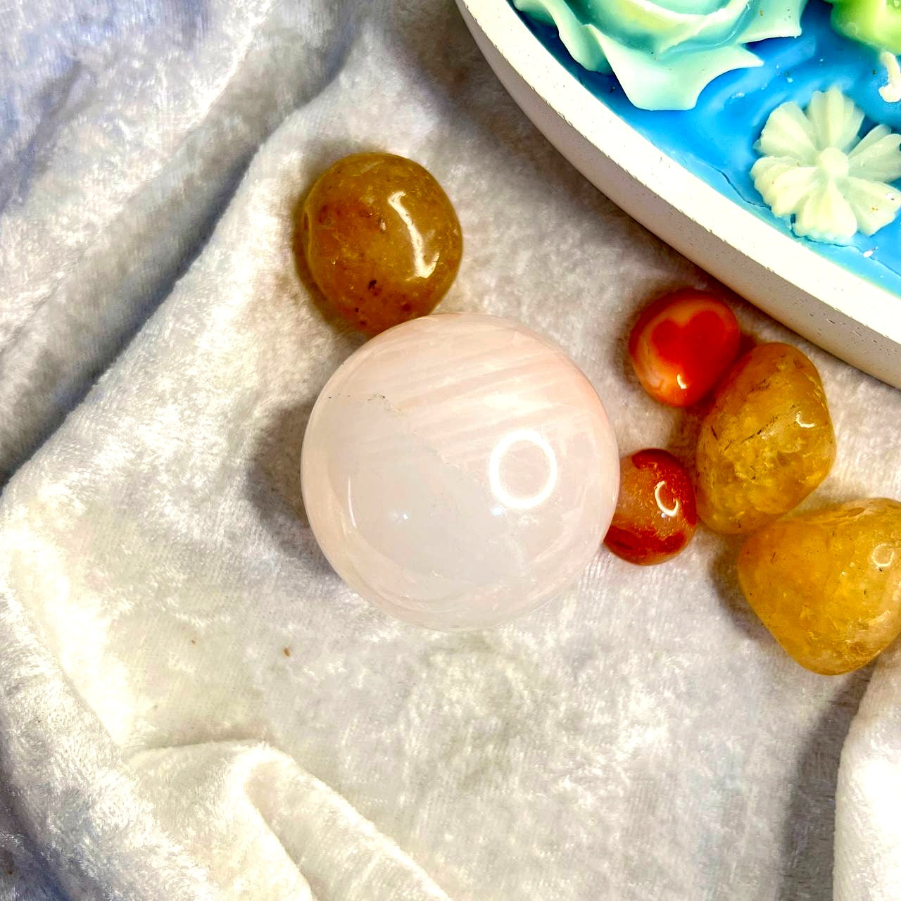 Rose Quartz Ball Enhanced