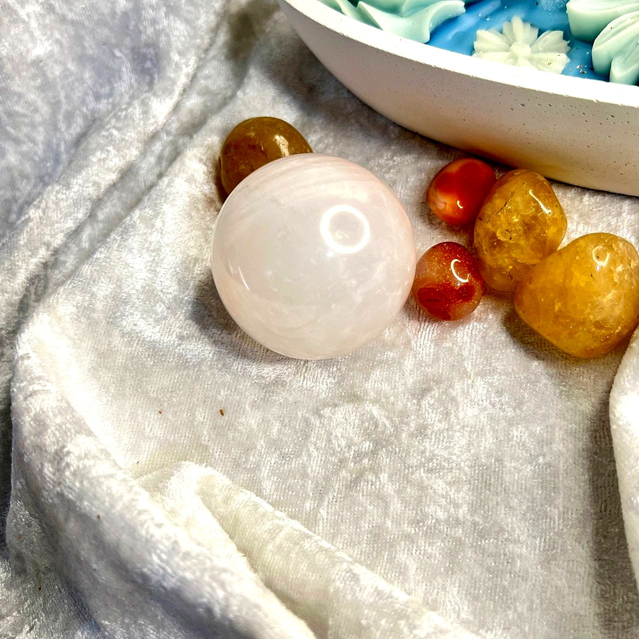 Rose Quartz Ball Enhanced