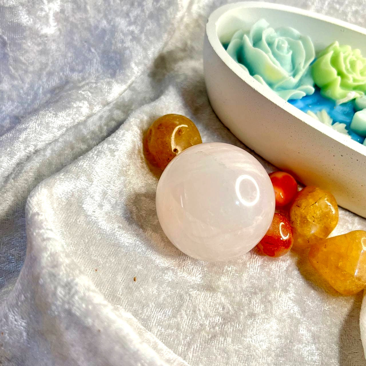 Rose Quartz Ball Enhanced