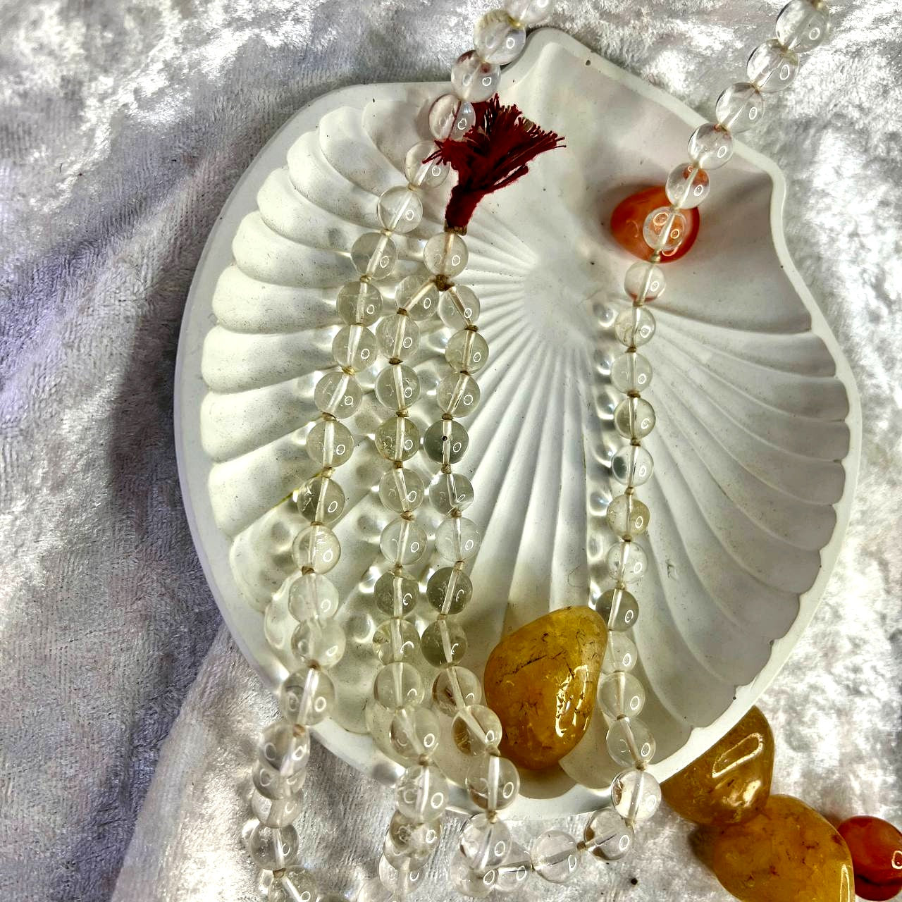 Clear Quartz Round Mala