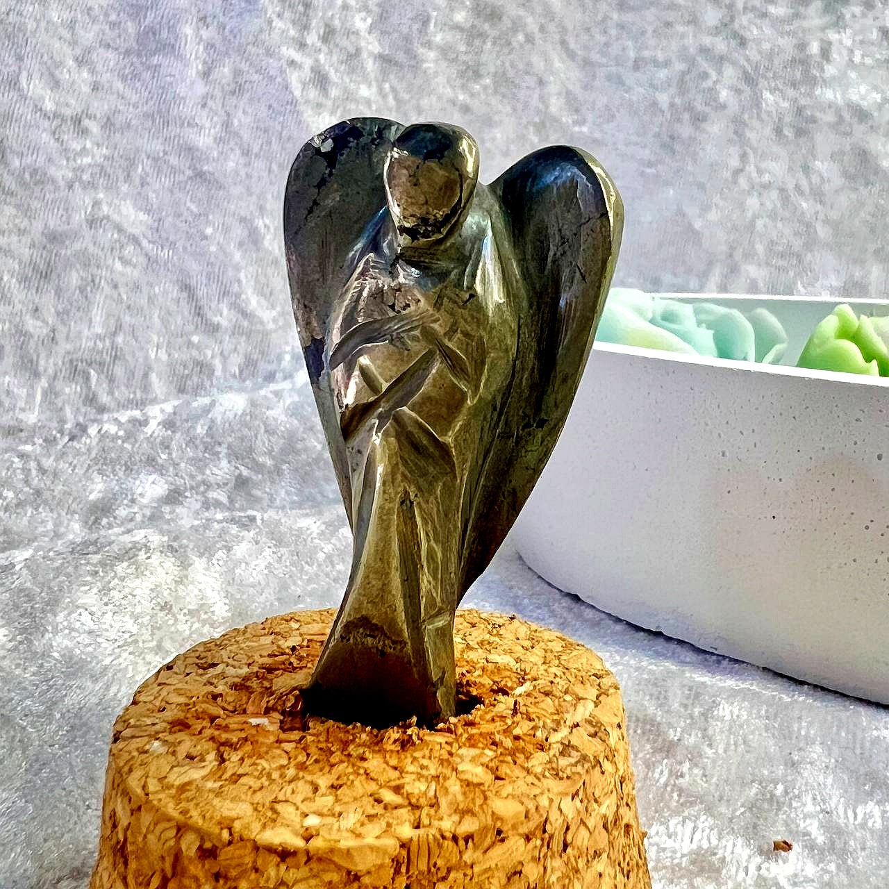 Hematite Angel 2 inch