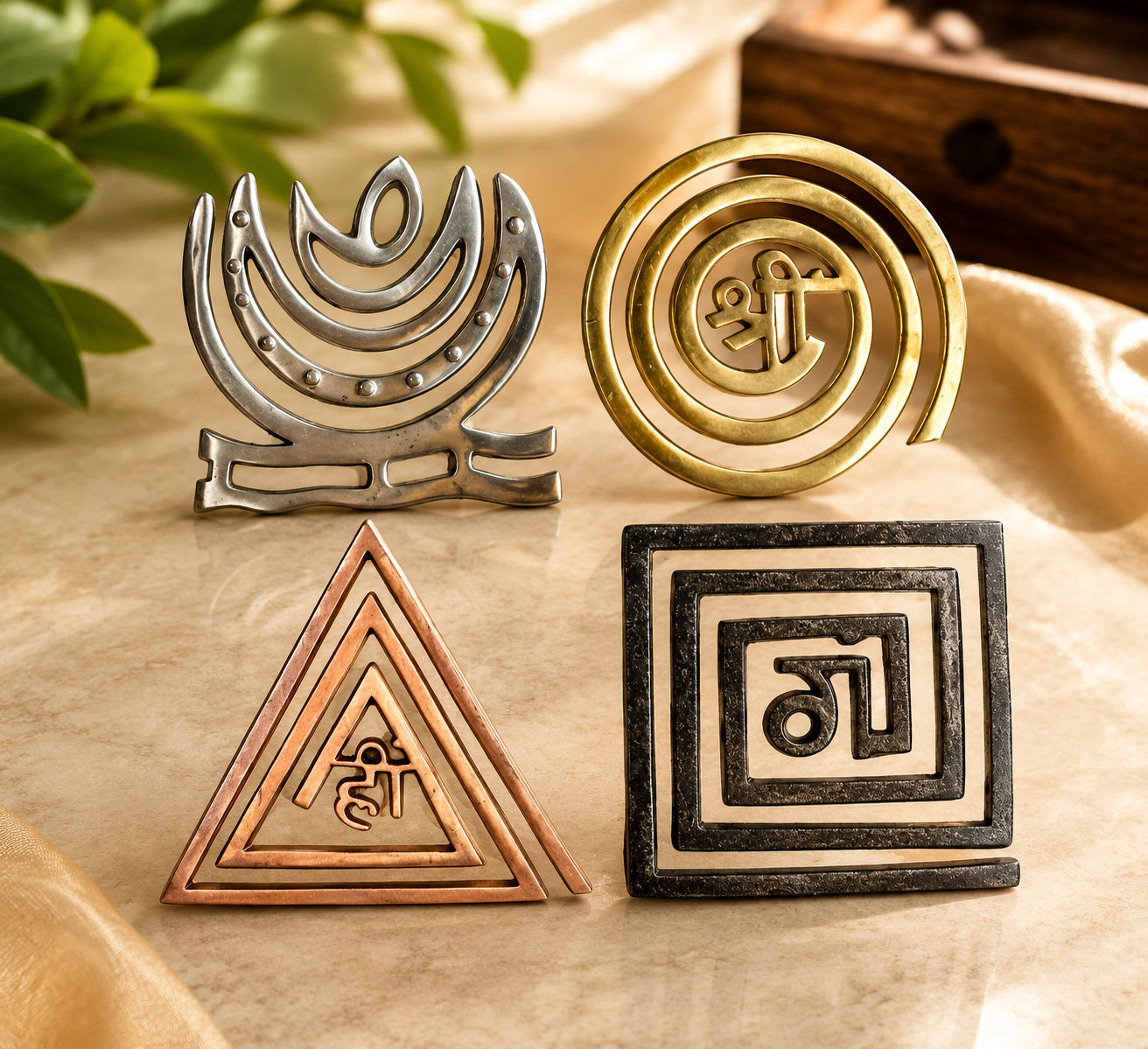 Vastu Helix Set – 4 Piece Panch Tattva Energy Correction Set